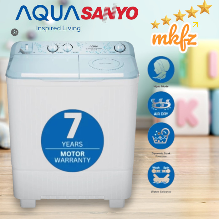 MESIN CUCI AQUA 2 DUA TABUNG 7KG TYPE 7031 MANUAL 7 KG