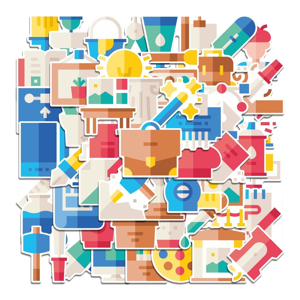 

COD 50 Pcs Stiker Artist Studio Lucu Anti Air Untuk Dekorasi Notebook Sepeda Skateboard Handphone