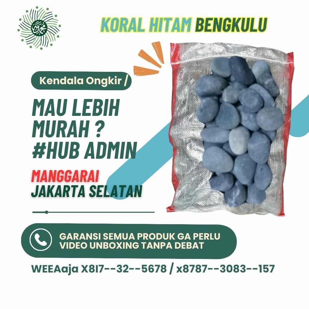 Batu TAMAN Hitam Bengkulu 1 Karung Alam Koral Sikat Hias Kecil Sedang Besar Coral Aquarium Akuarium 