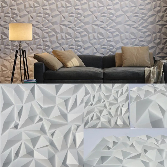 Wallpaper Panel Dinding Plafon 3D PVC 27mm x 50cm x 50cm D099