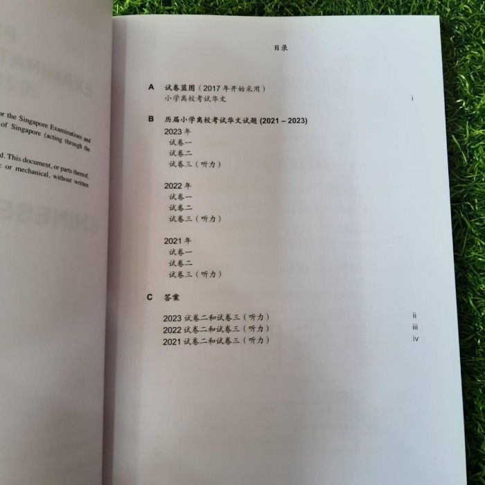 

PSLE 2021 - 2023 Examination Questions Chinese Language Yearly