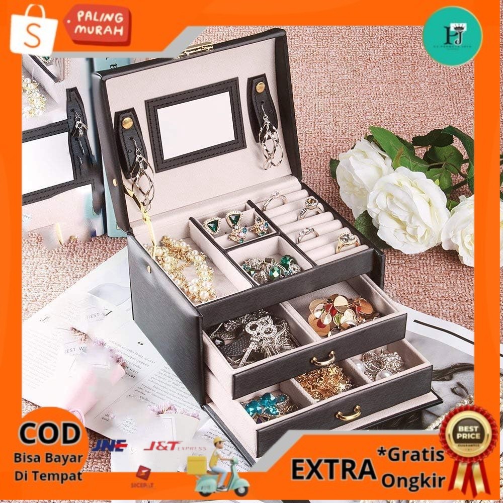 

DINIWELL Kotak Penyimpanan Perhiasan Jewelries Safety Box 3 Layer - C468