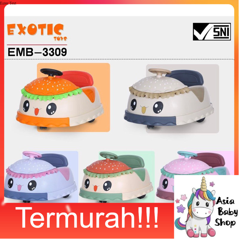 Mobil Aki Anak EXOTIC EMB-3309 (BURGER) Mobil Remote Kendaraan Mainan Cas Car