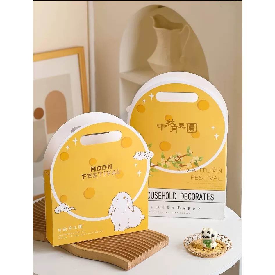 

[SDW] pekanbaru/Mooncake Moon Cake Box Hampers / Kotak Kue Bulan Handle Isi 6