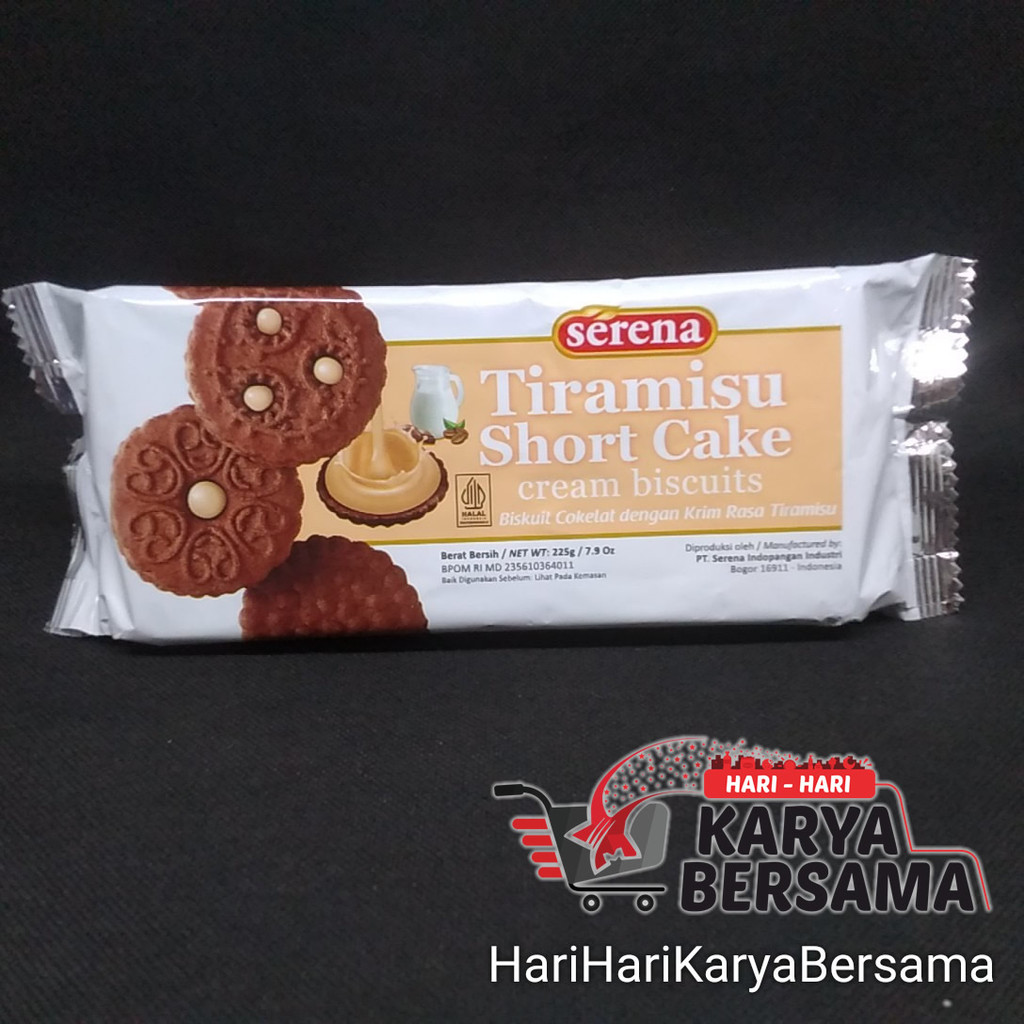 

MAKANAN RINGAN SERENA TIRAMISU SHORT CAKE CREAM BISCUITS 225GR