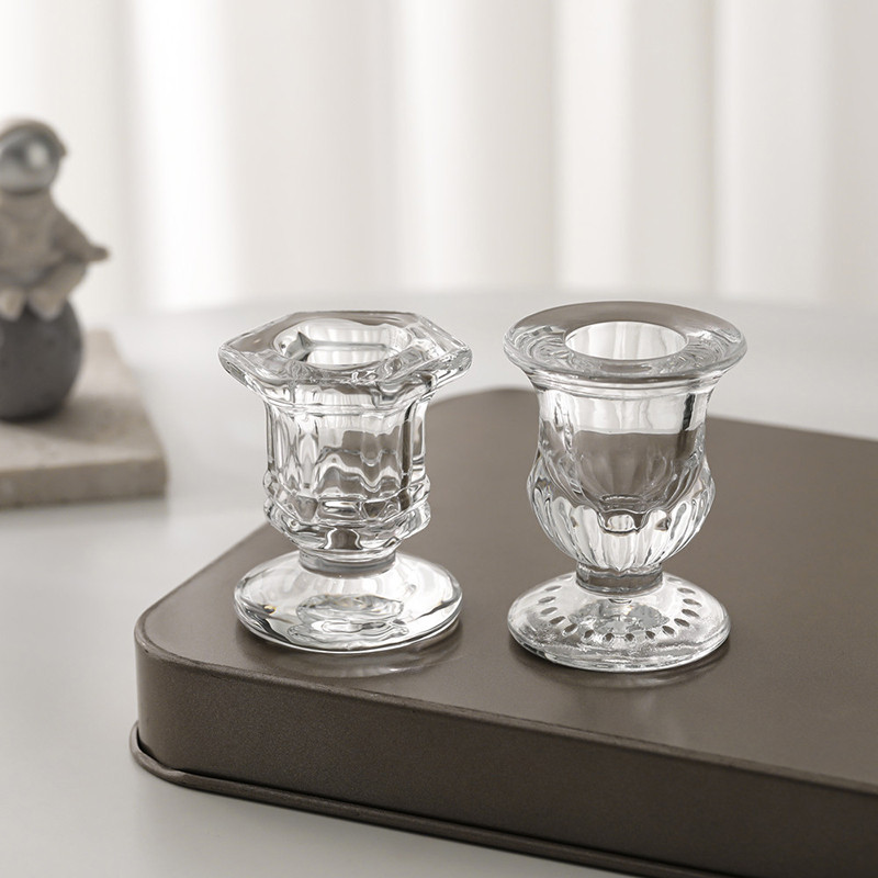 

Romantic Glass Candle Stand, Desktop Accessories, Wedding Center Decorations, Gifts