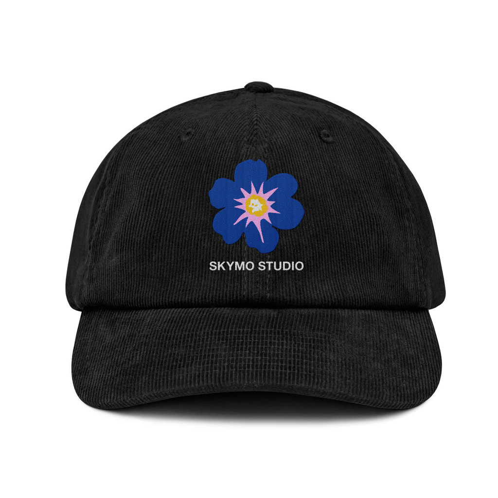 Skymo Apparel Baseball Caps Flower Black