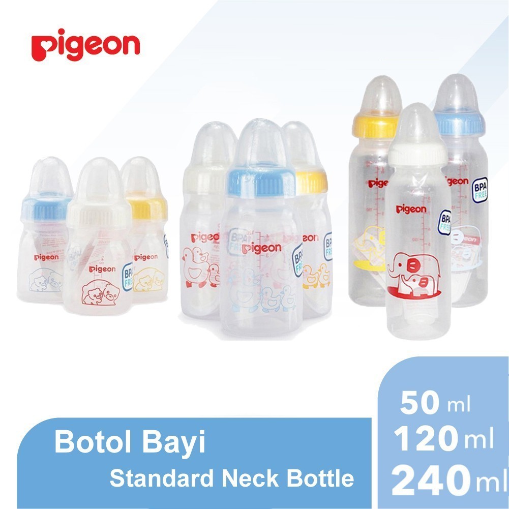Botol Susu Pigeon Standar 50ML//120ML//240ML Warna Random