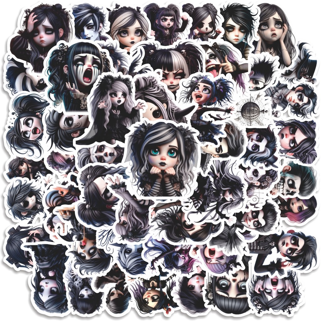 

COD 50 Pcs Stiker Gothic Style Horror Persona 1 Lucu Anti Air Untuk Dekorasi Notebook Sepeda Skateboard Handphone