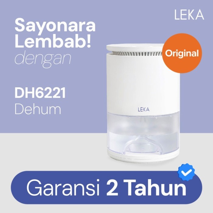 LEKA DH6221 Dehumidifier - Penyerap Kelembaban Udara 350 ml/Hari, Putih, 15 m²