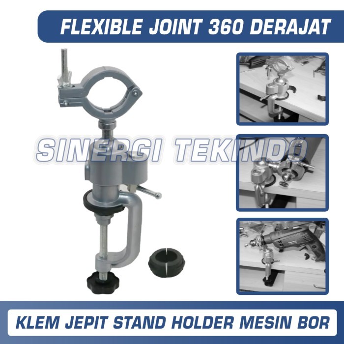 Klem Penjepit Kepala Bor Catok Bor Klem Jepit Gerinda Meja Stand Holder 360 Derajat - DRILLPRO
