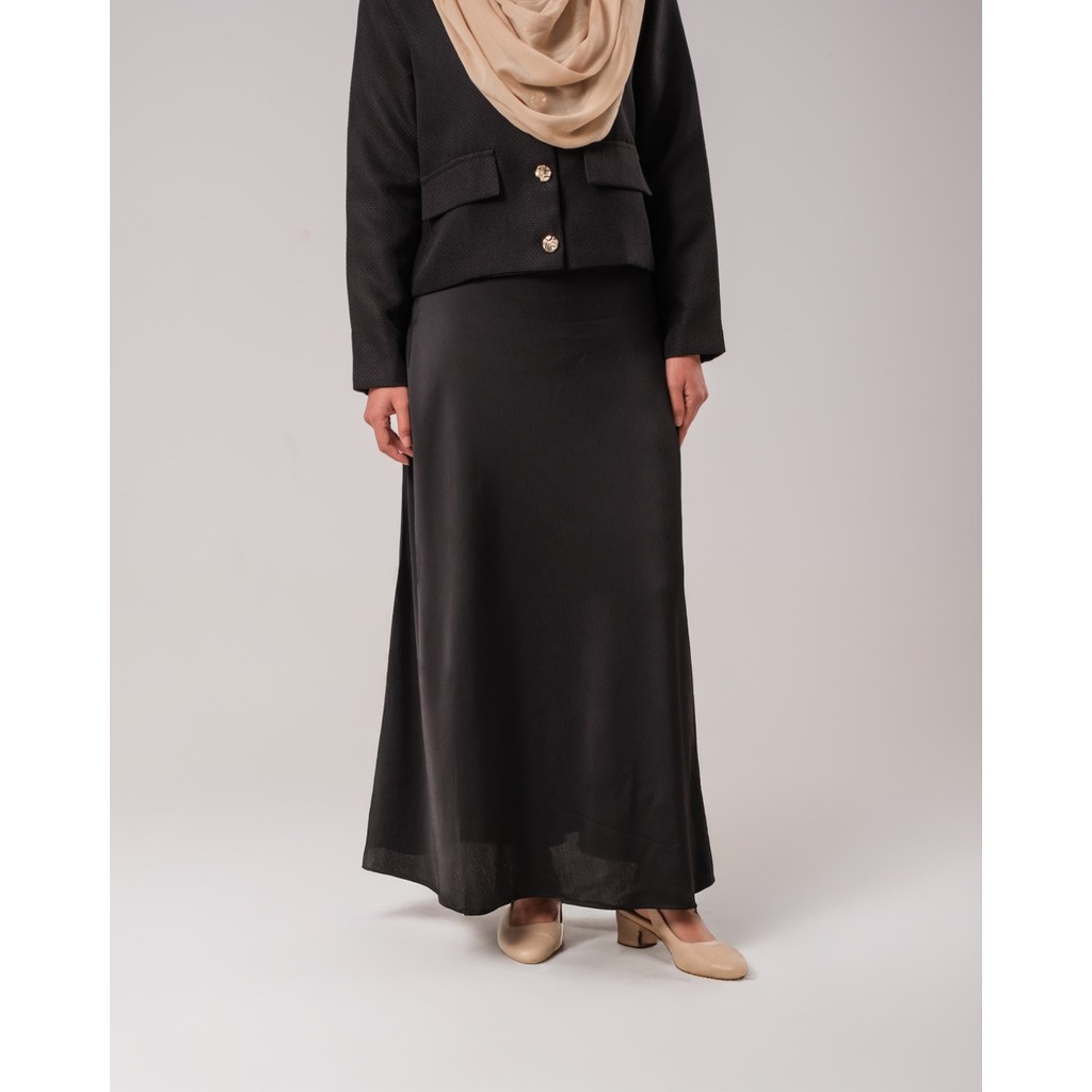 Adeola Scarf - Alaia Silk Skirt - Rok Wanita - Black