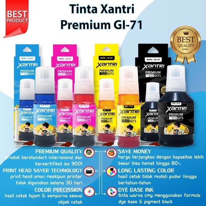 Tinta Canon Compatible GI-71 GI71 GI 71 gi71 Printer G1020 G2020 G3020 G3060 Tinta Refill Print Orig