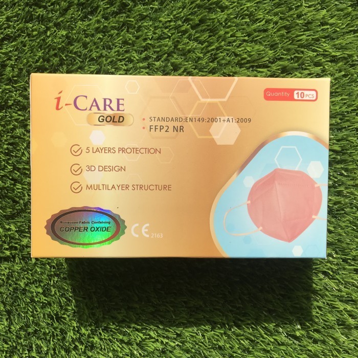 Vincent Masker tembaga viral copper filtering half mask hotman 10 pcs / box