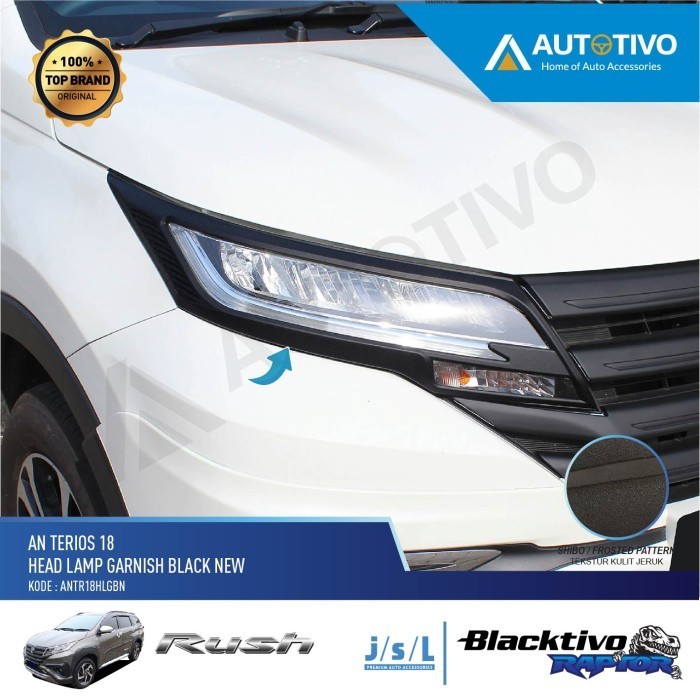Garnish Depan All New Rush 2018 Head Lamp Garnish Black New