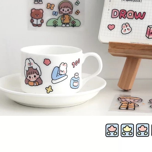 

sticker lucu diary waterproof gift box hadiah gadis - 2