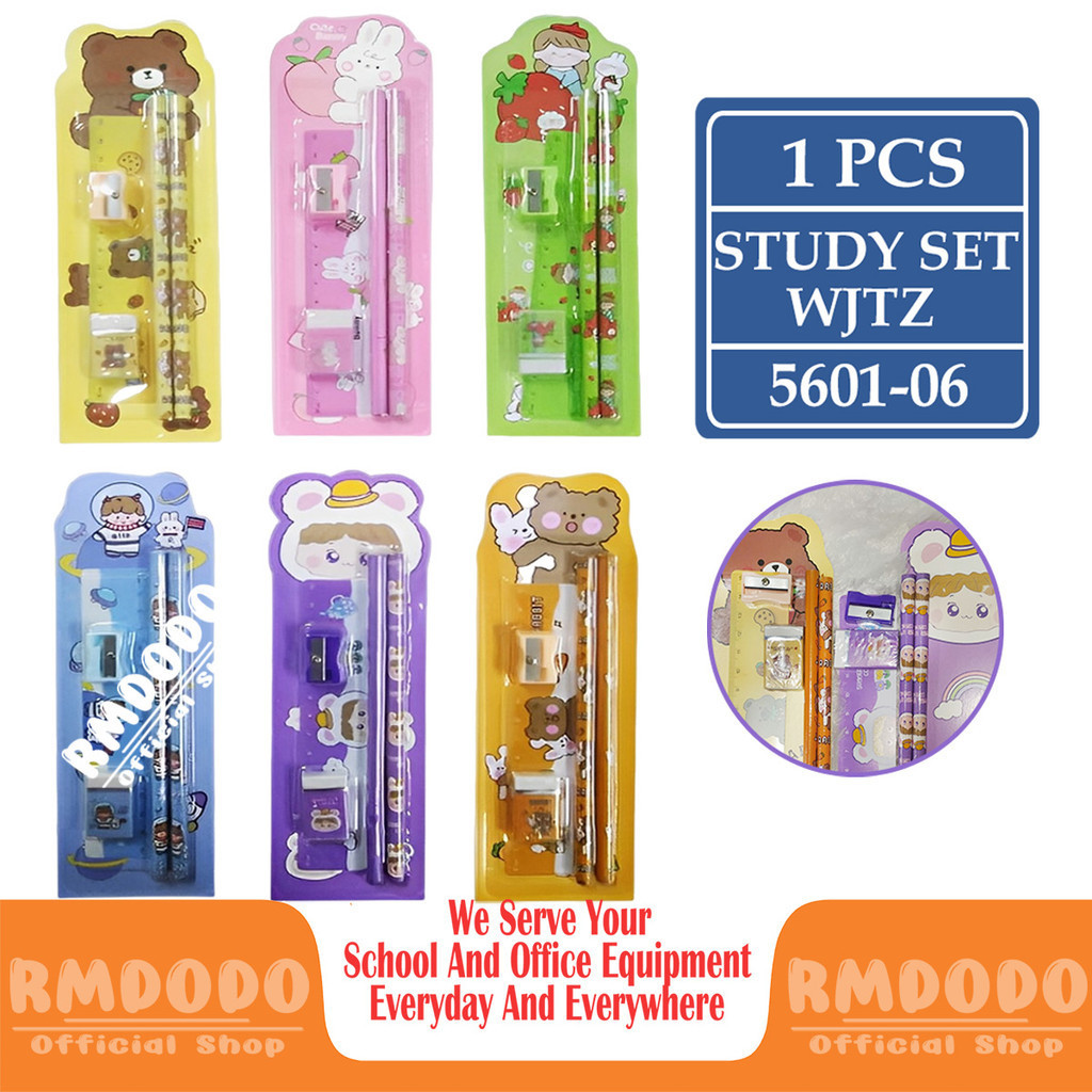 

Rmdodo - Study Set Mix 5 In 1 / Stationery Set / Study Set WJTZ