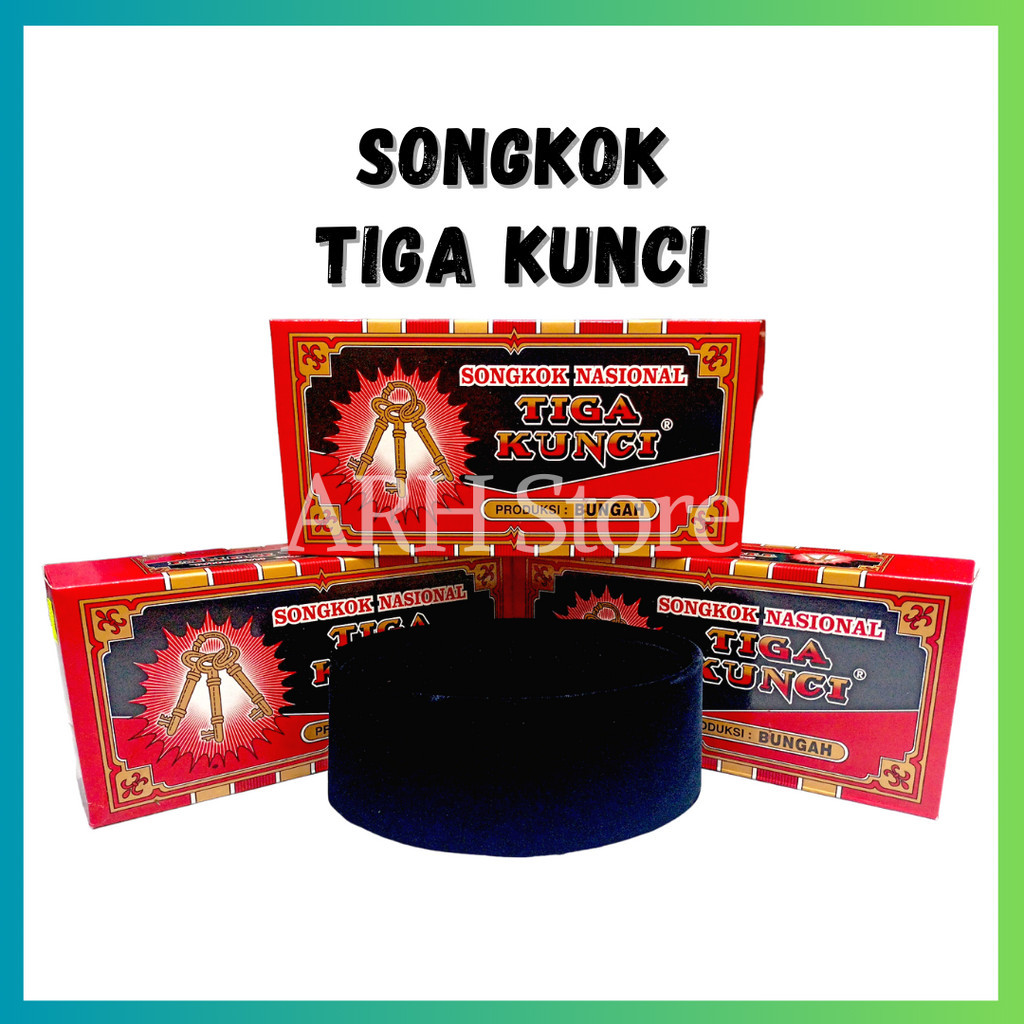 Songkok Hitam Tiga Kunci Peci Hitam Kopyah Hitam Songkok Nasional Polos Standar Susun Udeng Haji Ala