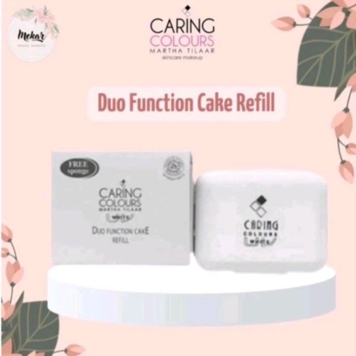 (NEW) -CARING REFILL COLOURS UV WHITE DUO FUNCTION CAKE BEDAK - Natural Glow