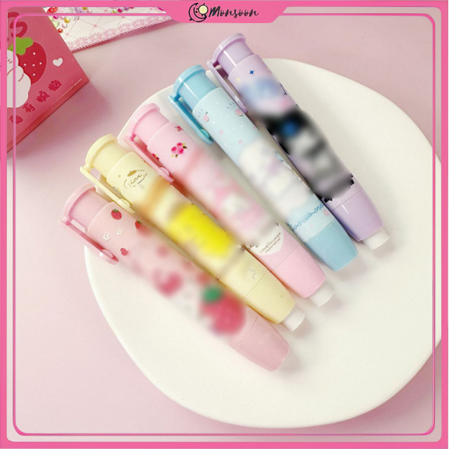 

MONSOON - D6205 Penghapus Bentuk Lipstick / Penghapus Pensil Mekanik Motif Karakter Lucu / Hapusan Eraser Lipstik / Mechanical Eraser