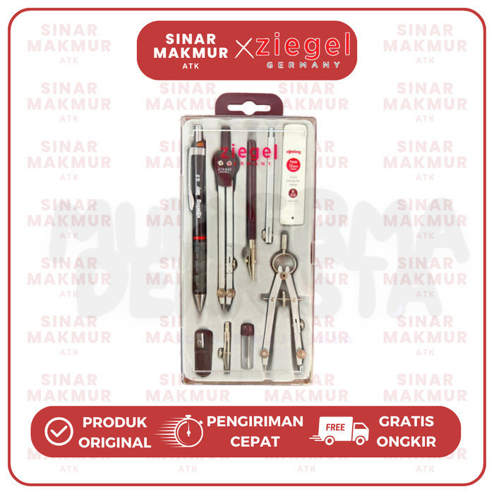 

Compass Set/Jangka Set Isi 3 Rotring Ziegel S03009A (Set)