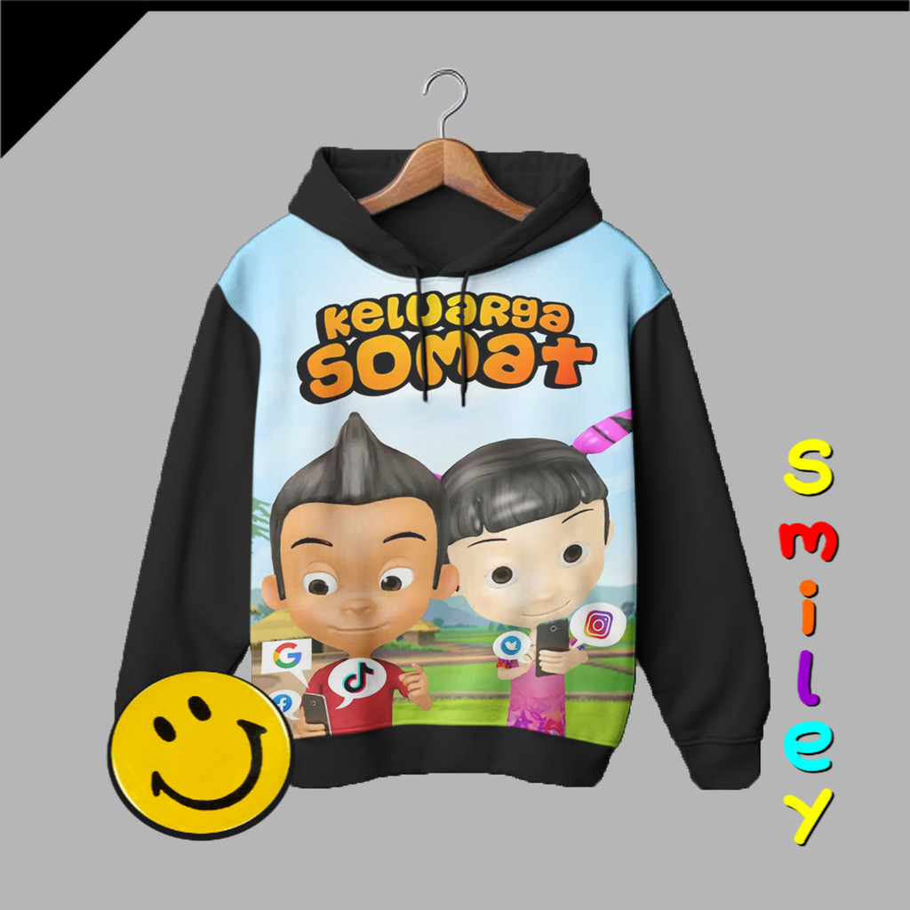 Hoodie Anak Animasi Keluarga Somat Jaket 3D Kartun Keluarga Somat 06CD006 _JA Untuk Usia 1-12 Tahun