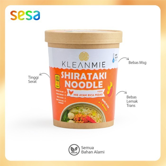 

Kleanmie - Mie Shirataki Noodle Ayam Rica Pedas 126 g