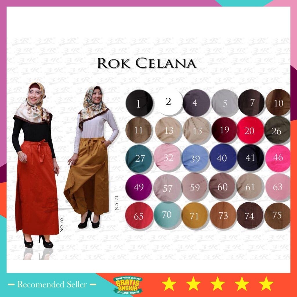 Bawahan Wanita Fashion Muslim Premium Kekinian Bahan Bagus / ROK CELANA MUSLIM WANITA / ROK CELANA  