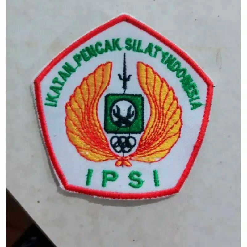 Badge IPSI bordir PUTIH bet Silat ipsi putih badge IPSI bordir