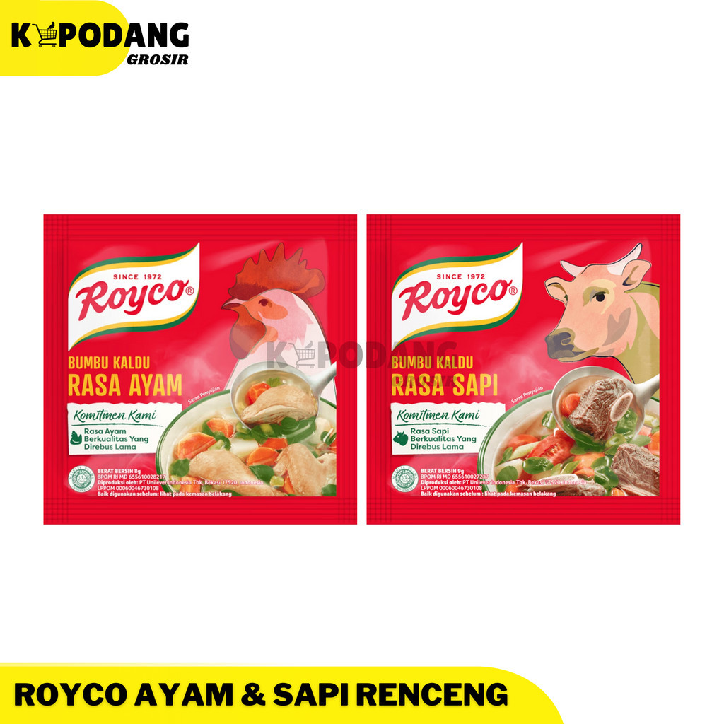 

ROYCO Bumbu Penyedap 8gr Kaldu AYAM SAPI Sachet Renceng