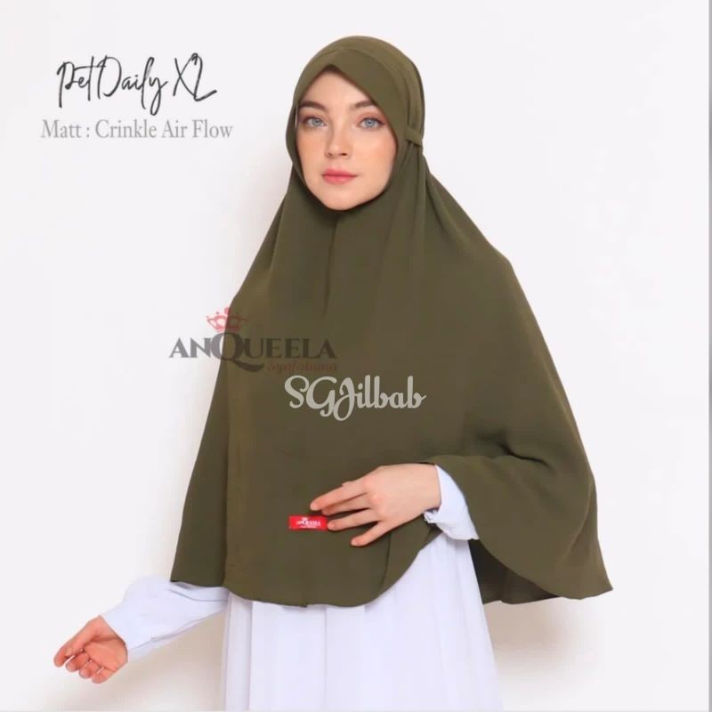 Jilbab Kerudung Hijab Pet Daily Crinkle By Anqueela Kekinian Fashion OOTD Wanita Muslim Premium