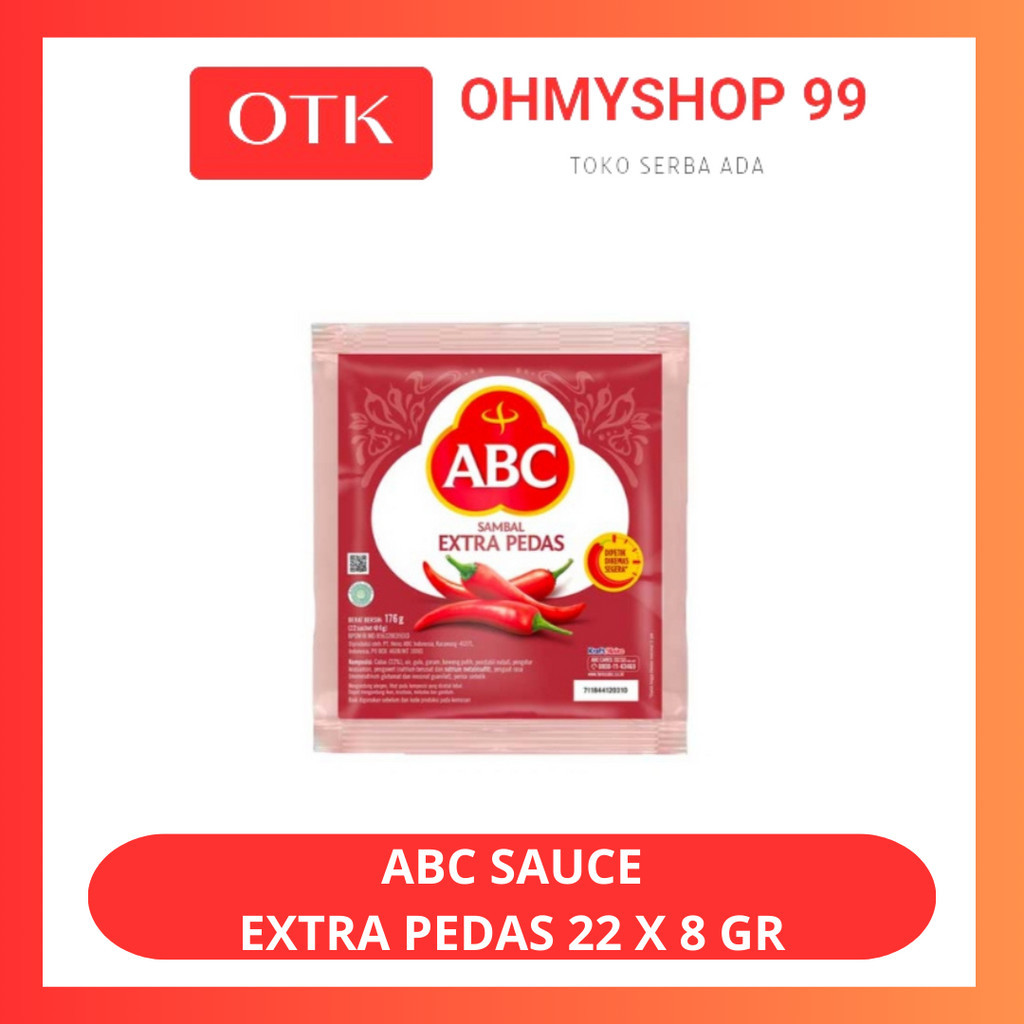 

ABC Sambal Saus Sambal Extra Pedas 8gr x 22pcs