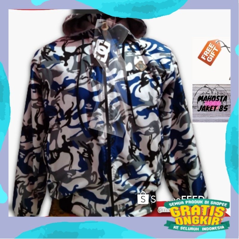 Jaket Bb Loreng Army Jaket Parasut Bolak balik Pria /wanita Jaket 2in1 Bb Dc Jaket Doreng L/XL/XXL/ 