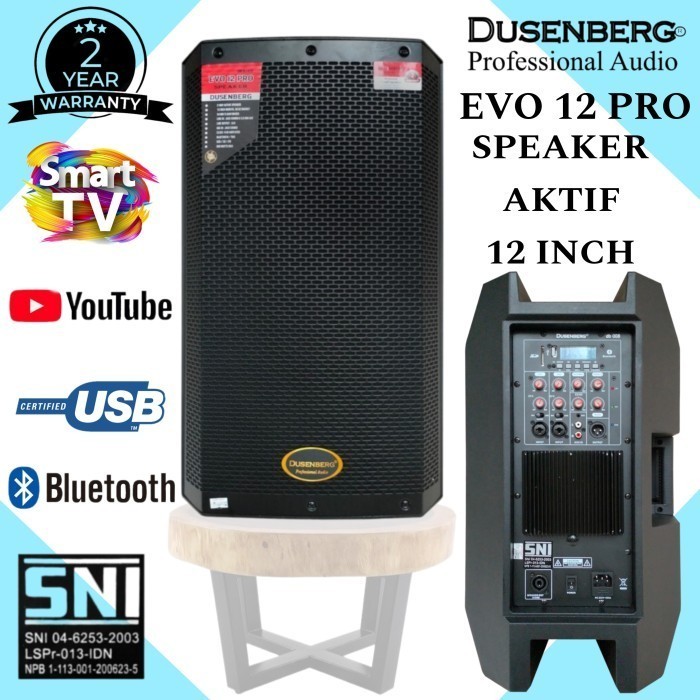 Grosir Speaker Aktif DUSENBERG EVO 12 PRO 12 Inch Bluetooth, Tws,1Unit