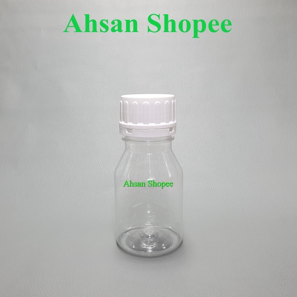 Botol 250 ml PS Natural Segel Besar / Botol Plastik / Botol Obat / Botol Madu / Botol 250 ml