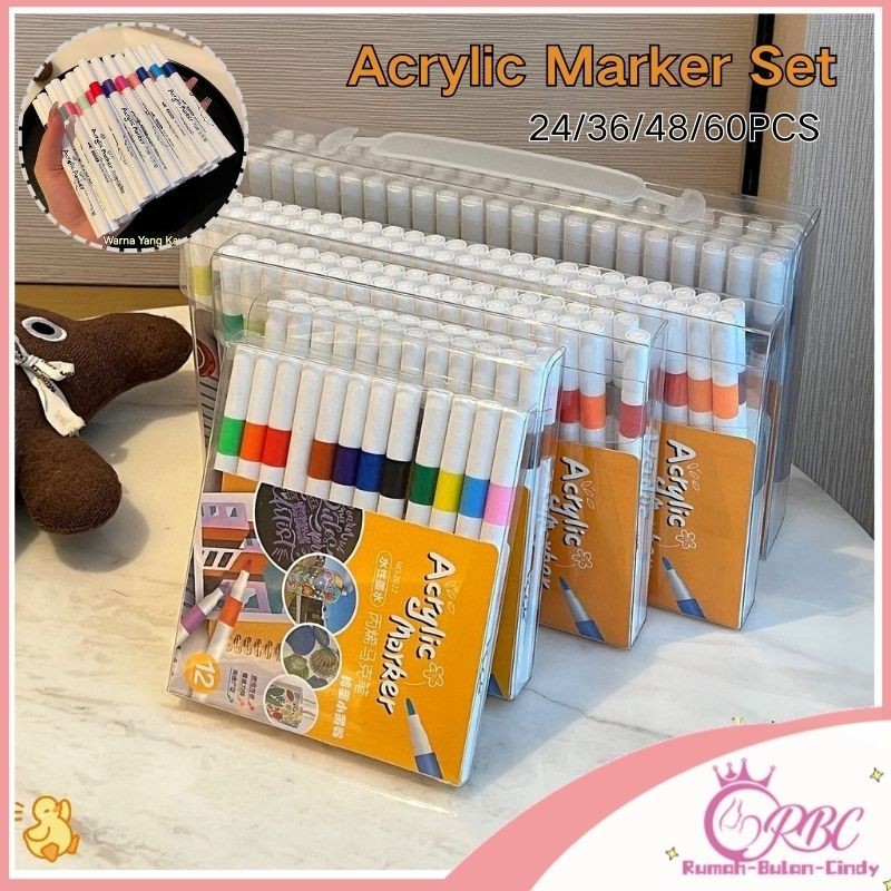 

【Penjual Lokal】Pena Spidol Akrilik Anak-anak Pena Lukisan Grafiti DIY Kreativitas Lukisan Seni Acrylic Marker