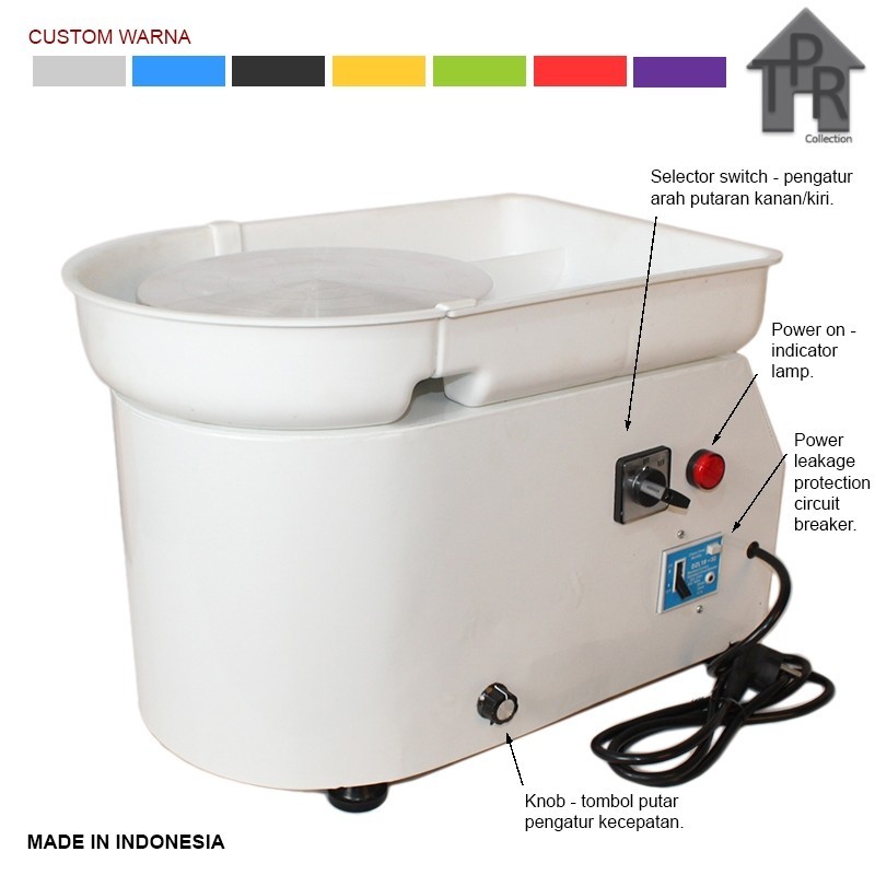 Electric pottery wheel / mesin putar tanah liat 350w Clay-On C3525KP - Junior