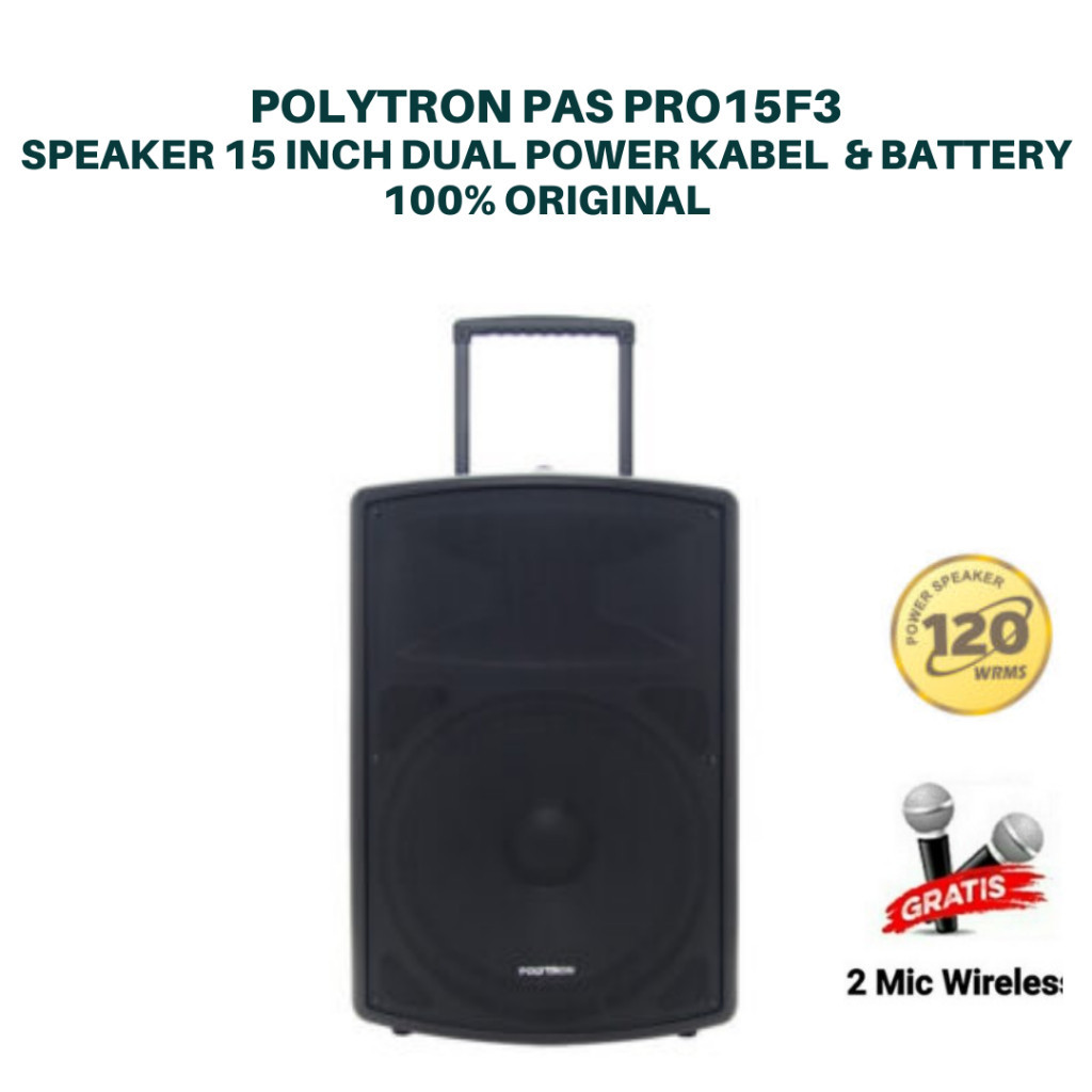 POLYTRON PAS PRO15F3 Speaker 15 inch speaker karaoke speaker bluetooth speaker portable