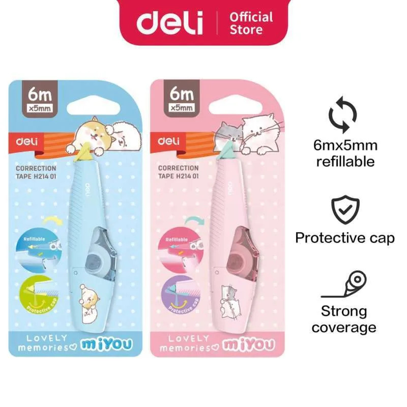 

Deli | Tip Ex Kertas (Correction Tape) Miyou | H21401