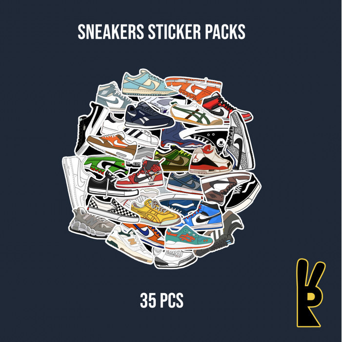 

Sintias Sneakers Sticker Pack 35Pcs | Stiker Laptop Helm Instrumen Koper