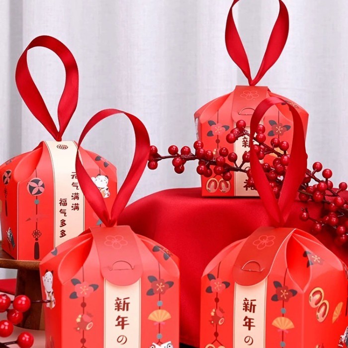 

Candy Box Imlek kotak Hamper Sincia Tahun Baru China - Merah