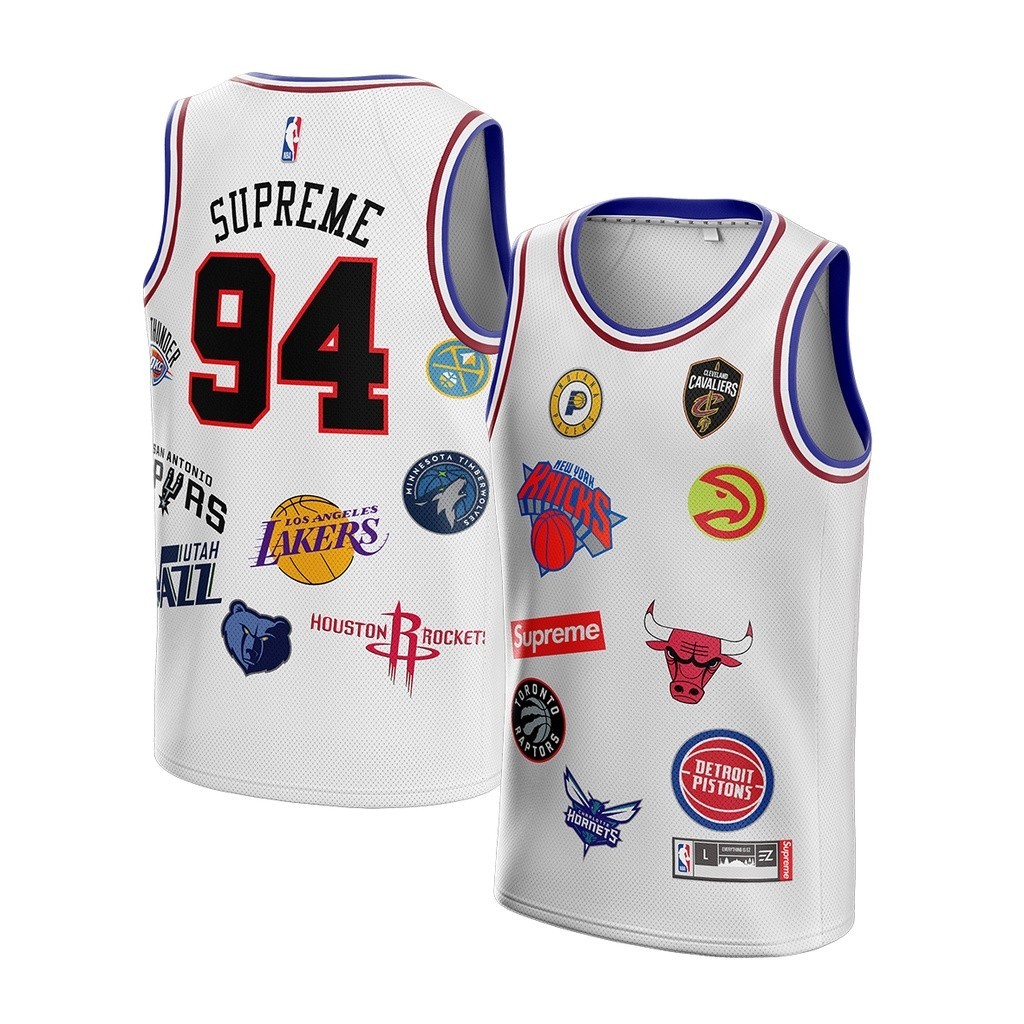 Jersey #94 PUTIH WHITE HYPEBEAST BAPE Swingman Bola Basket NBA Baju Kaos T-Shirt Tshirt Atasan Costu