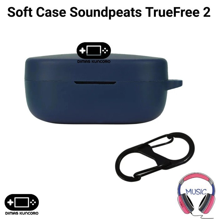 Soft Case Soundpeats TrueFree 2 silicone silikon truefree2 cover tws - Hitam
