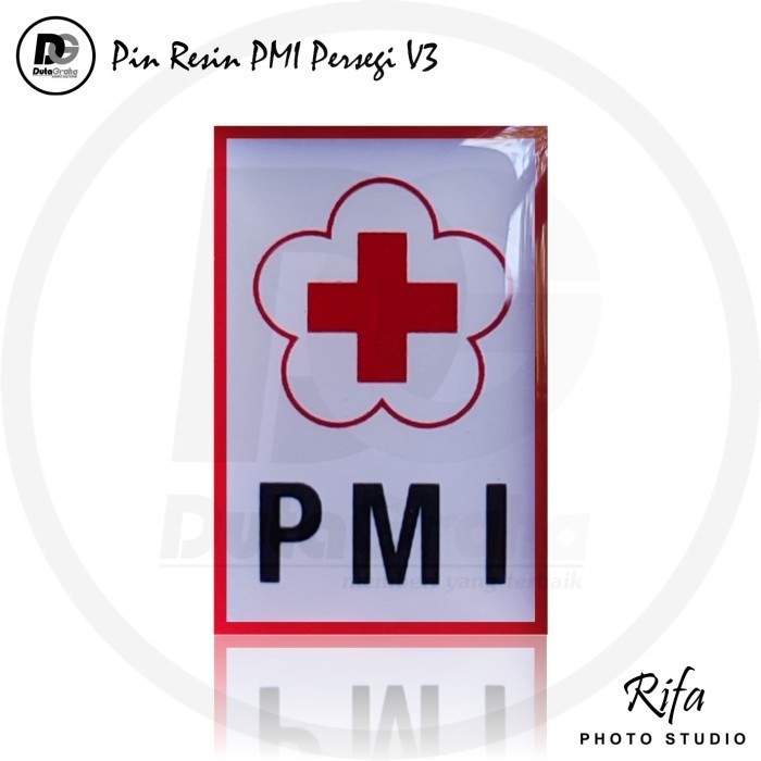 PIN PMI V3 PERSEGI RESIN - Putih