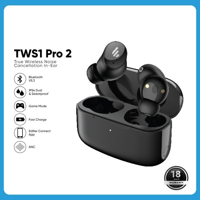 Edifier TWS1 Pro 2 True Wireless Noise Cancellation In-Ear Headphones