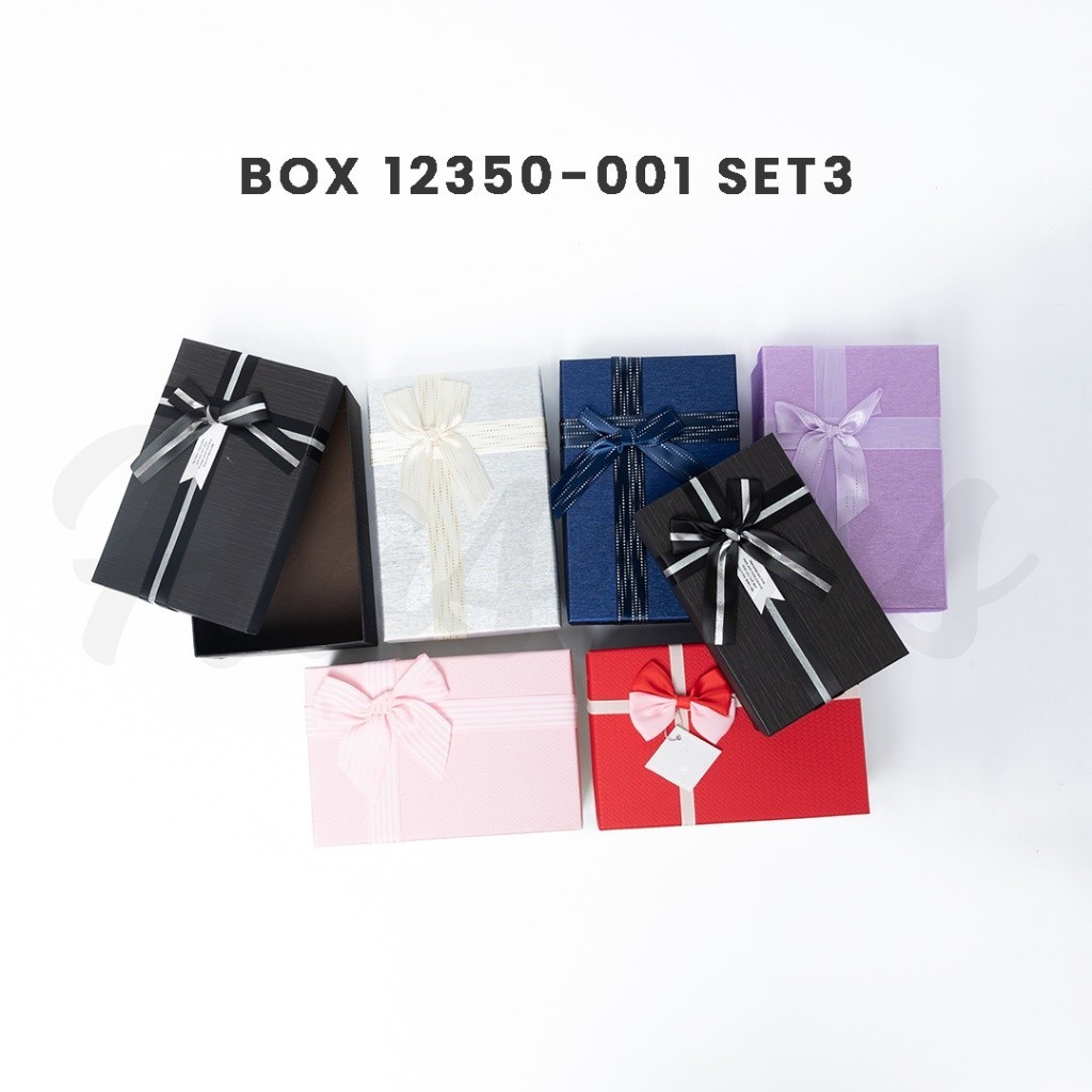 

(HASANS HOME)[1 Set] Box Kado / Kotak Hampers / Hard Box / Gift Box / Kotak Kado Hadiah / Box 12350-001 Set3