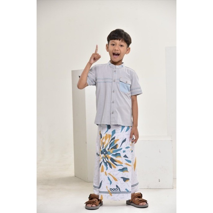 BANI BATUTA ORI Sarung Palestine Anak Rabbani Putih Sarung Bani Zyair - Putih