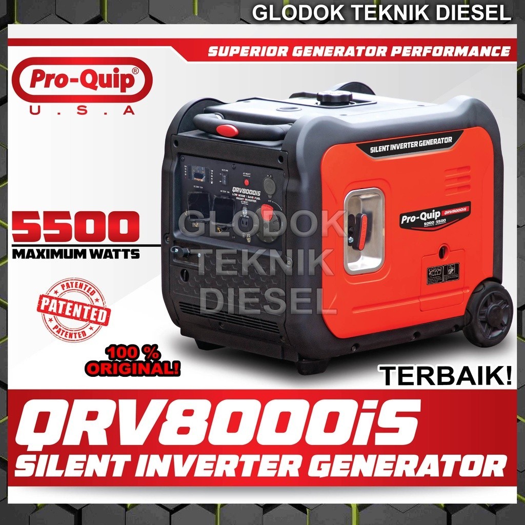 Genset Silent Proquip 5500 Watt QRV8000is Generator Portable Bensin Silent 5000 W QRV 8000 IS