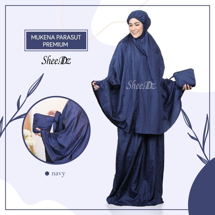 Mukena Parasut  Shee.IDz Parasit Traveling Dewasa - Hitam