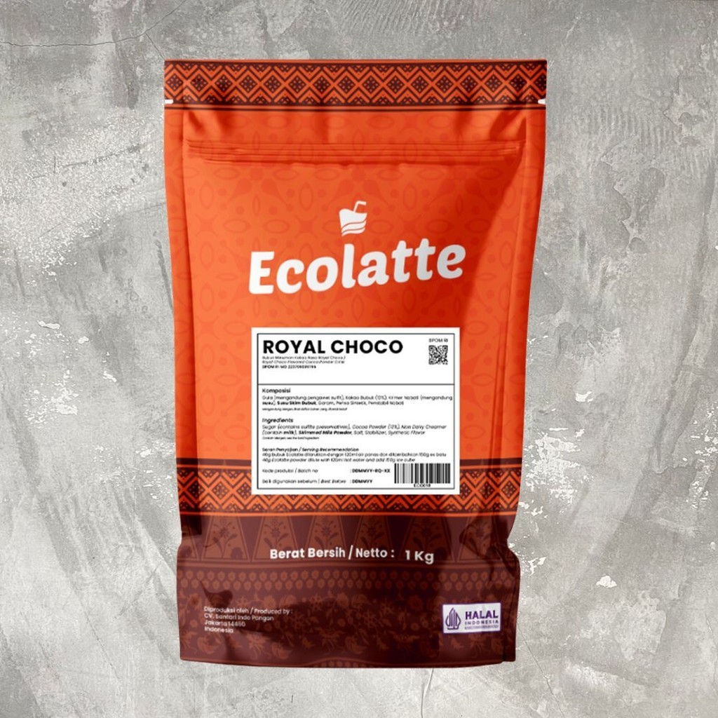 

Ecolatte Chocolate Bubuk Minuman Kekinian Rasa Cokelat Powder Drink